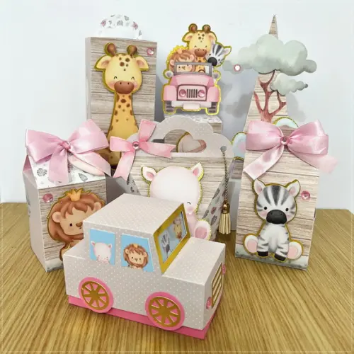 Kit 30 Lembrancinhas Personalizadas Safari Menina