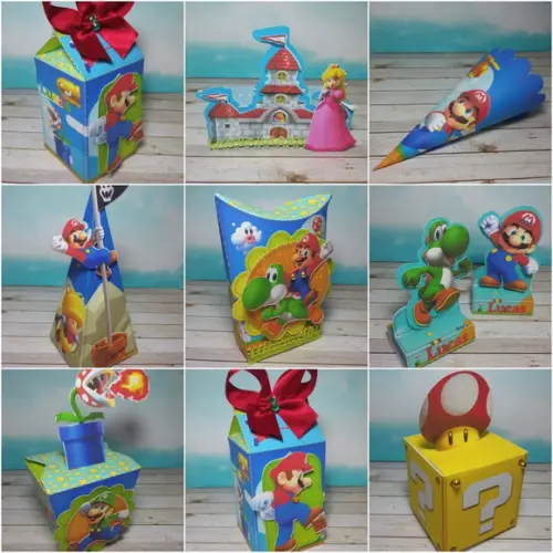 Kit 30 Lembrancinhas Personalizadas Super Mário