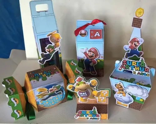 Kit 30 Lembrancinhas Personalizadas Super Mário