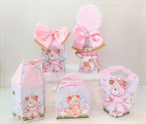 Kit 30 Lembrancinhas Personalizadas Ursa Fada