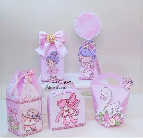 Kit Festa 30 Lembrancinhas Personalizadas Bailarina