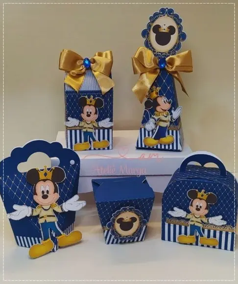 Kit Festa 30 Lembrancinhas Personalizadas Mickey Realeza
