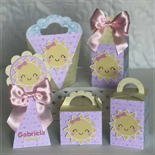 Kit Festa 30 Lembrancinhas Personalizadas Sunshine Menina