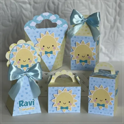 Kit Festa 30 Lembrancinhas Personalizadas Sunshine Menino