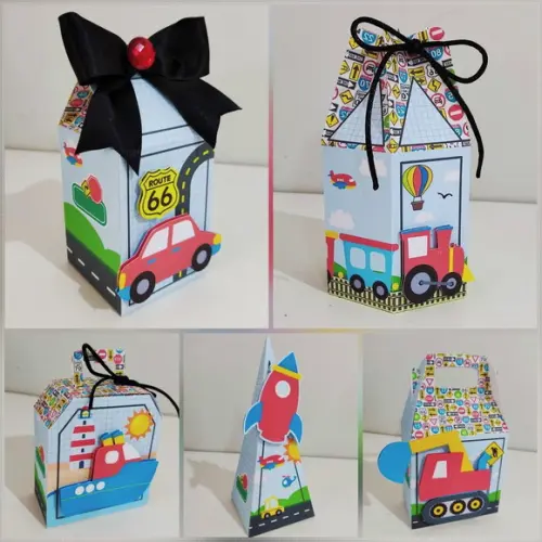 Kit Festa 30 Lembrancinhas Personalizadas Transporte