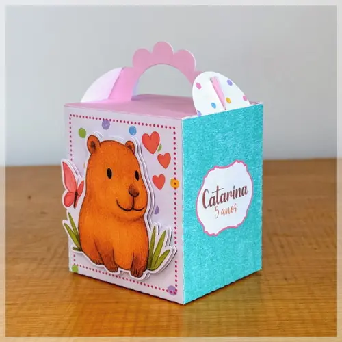 Kit Festa Capivara 20 Lembrancinhas Personalizadas com Laços