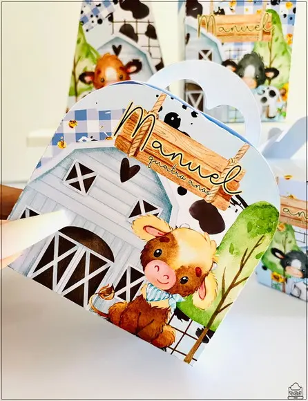 Kit Festa Fazendinha Menino 20 Lembrancinhas Personalizadas