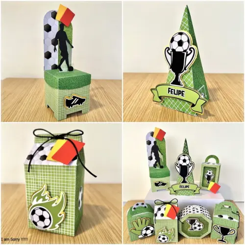Kit Festa Futebol Brasil Copa 30 Caixas Personalizadas