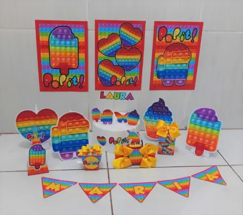 KIT FESTA PRONTA -FIDGET TOYS POP IT