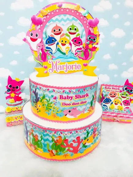 Kit Festa Pronta Baby Shark Menina