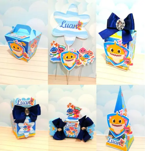 Kit Festa Pronta Baby Shark Menino
