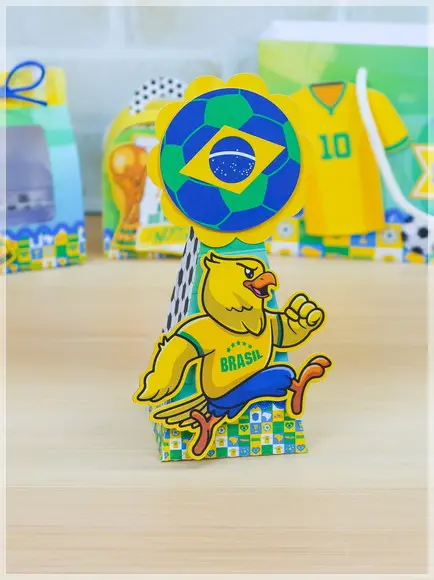 Kit Festa Pronta Brasil / Copa 30 Caixas Personalizadas