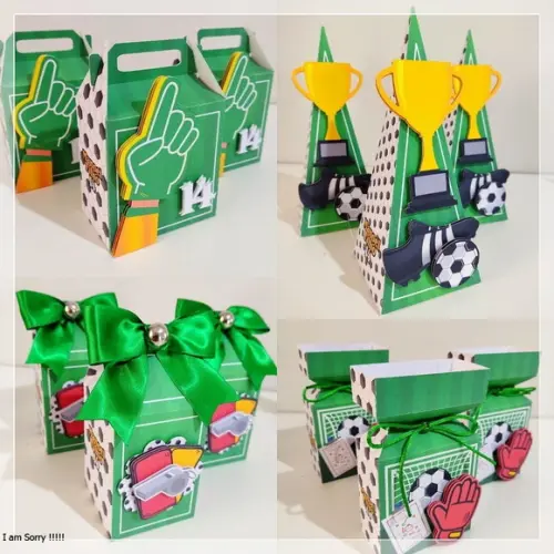 Kit Festa Pronta Brasil Copa 20 Caixas Personalizadas