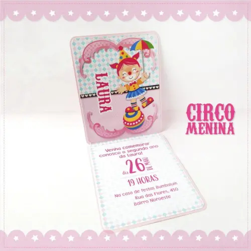 Kit Festa Pronta Circo Rosa / Menina