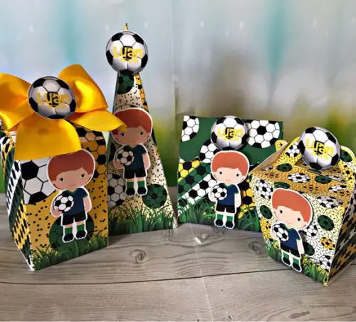 Kit Festa Pronta Completa Acrílicos E Papelaria Futebol
