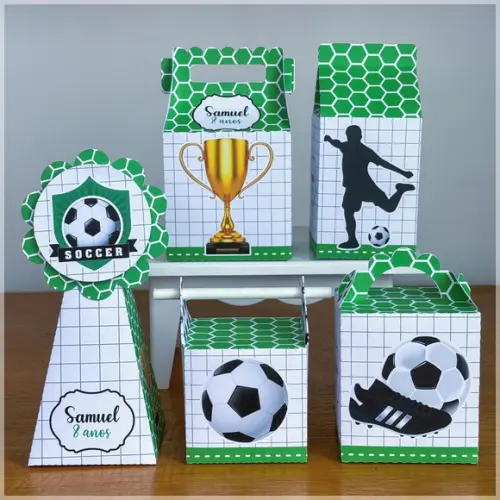 Kit Festa Pronta Futebol / Copa 20 Caixas Personalizadas