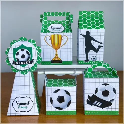 Kit Festa Pronta Futebol / Copa 30 Caixas Personalizadas