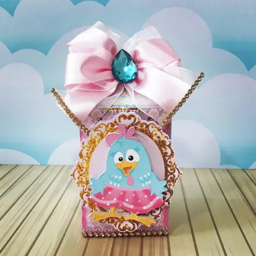 KIT FESTA PRONTA GALINHA PINTADINHA 60 PEÇAS COM SACOLA