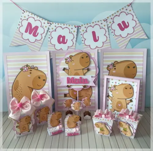 Kit Festa Só Um Bolinho Capivara 40 Itens