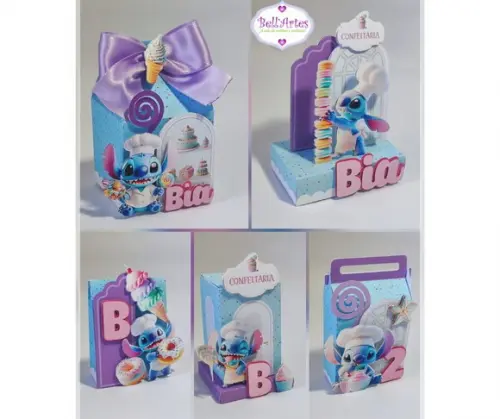 Kit Festa Stitch Confeitaria 20 Lembrancinhas