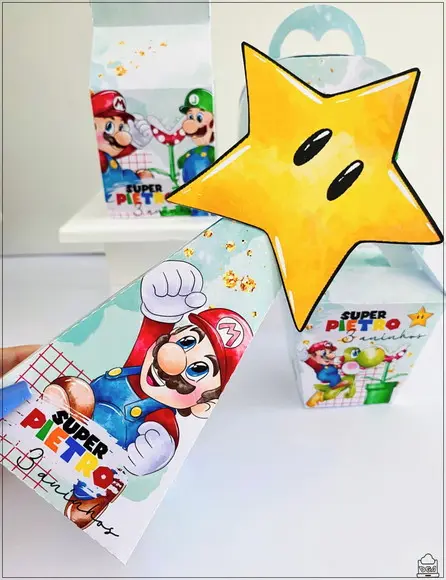 Kit Festa Super Mário 20 Lembrancinhas Personalizadas