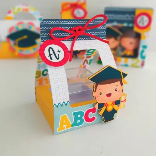 Porta Caixa Acrílica Formatura Abc