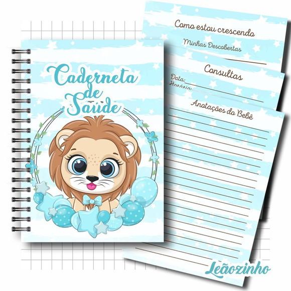Arquivo Caderneta Leãozinho baby Azul