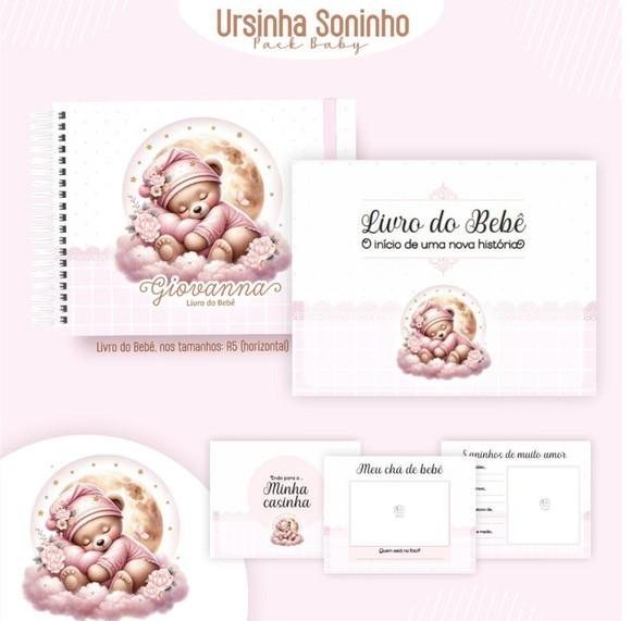 Arquivo Caderneta Vacina Ursinha Clean Soninho Rosa