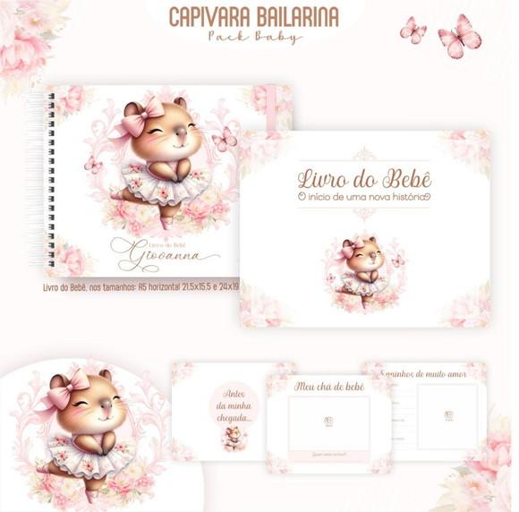 Arquivo Combo Caderneta de Saúde Capivara Bailarina