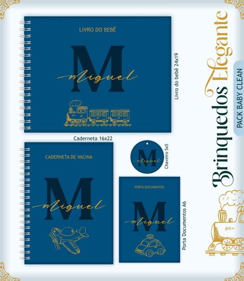 Arquivo Combo Caderneta de Vacina Livro Brinquedos Azul Luxo