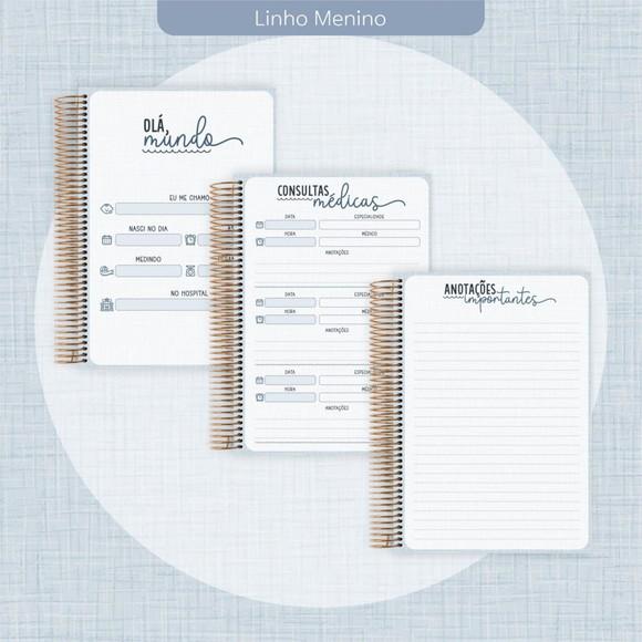 Arquivo Combo Linho Livro do Bebê menino azul