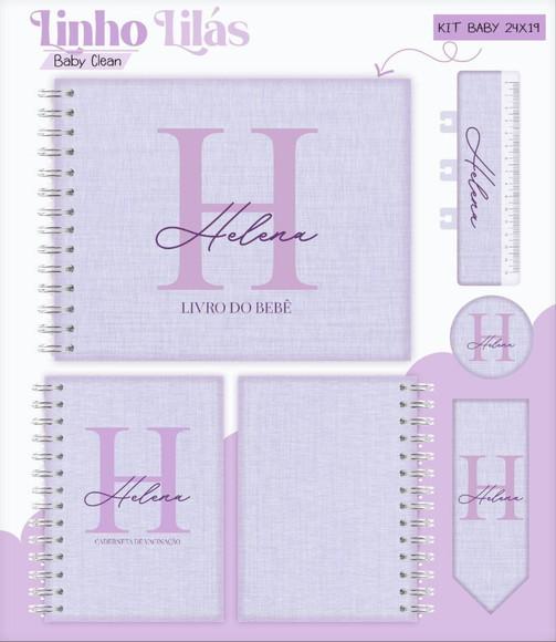 Arquivo Combo Linho Lilás Caderneta e Livro