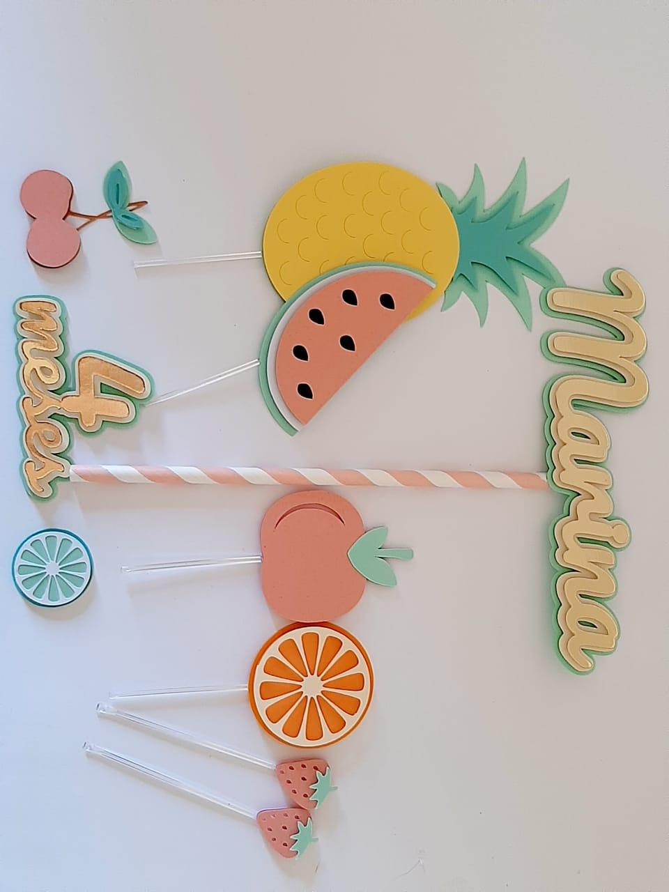 Arquivo topo de bolo frutas