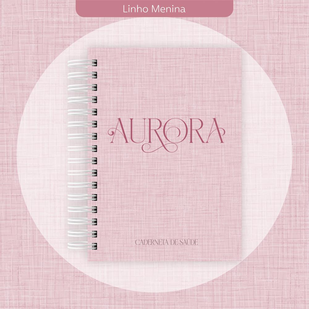Arquivo Combo Livro do Bebe e caderneta menina linho