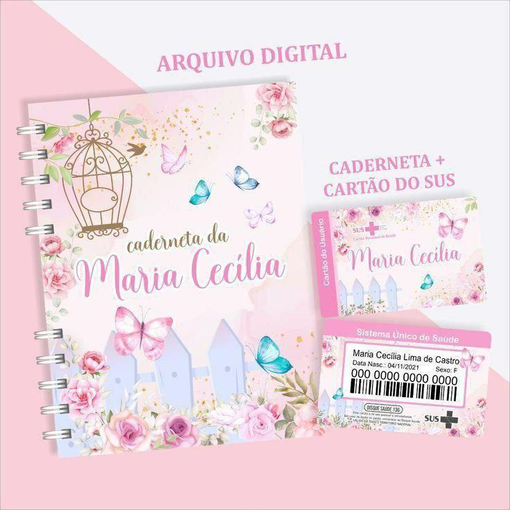 Arquivo Combo Jardim Caderneta de saude e  Livro do Bebê