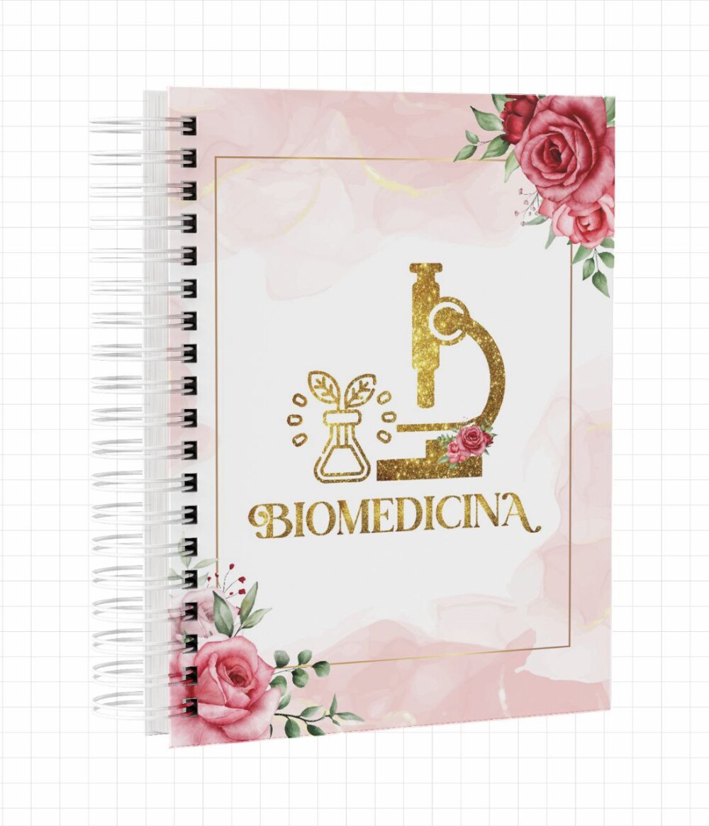 Arquivo agenda biomedicina capa e contra capa rosa