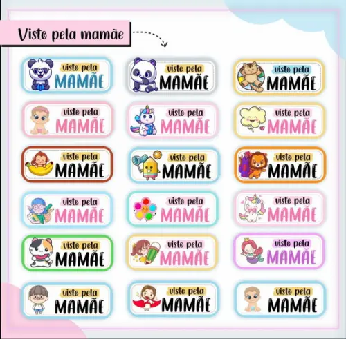 Arquivo Adesivo Visto pela Mamãe Visto pelo Papai