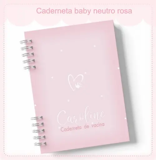 Arquivo Caderneta de Saúde Bebê Neutro Rosa
