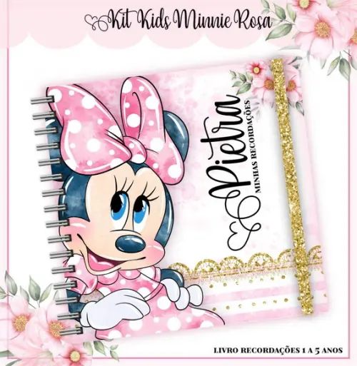 Arquivo Caderneta de Vacina Combo Minnie Rosa