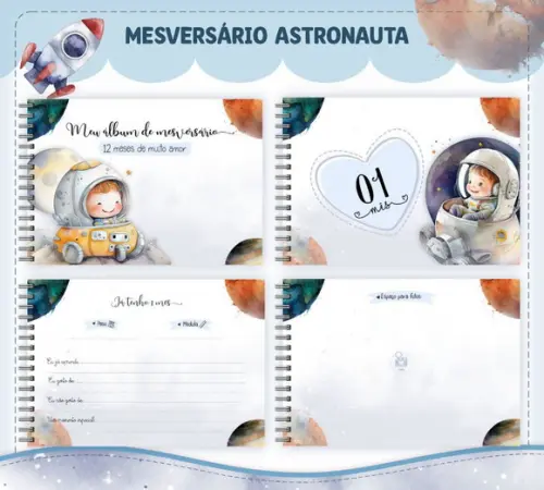 Arquivo Combo Astronauta Caderneta Livro