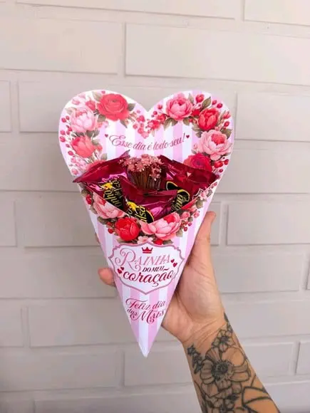 Arquivo Combo Cone Buquê Dia das Mães