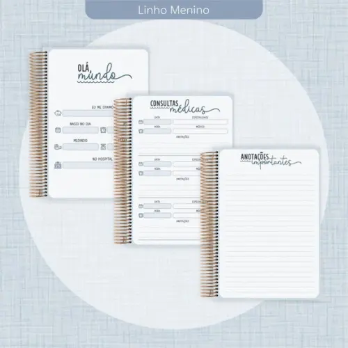 Arquivo Combo Linho Livro do Bebê menino azul