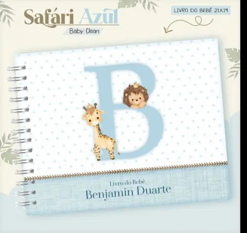 Arquivo Combo Safari alfabeto Azul Caderneta e Livro