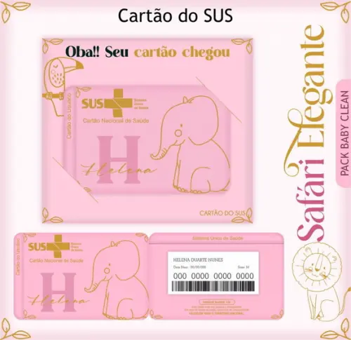 Arquivo digital Combo Safari Rosa Elegante luxo