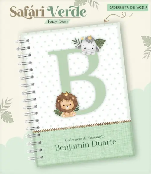 Arquivo Combo Safari Verde Caderneta de vacina e Livro