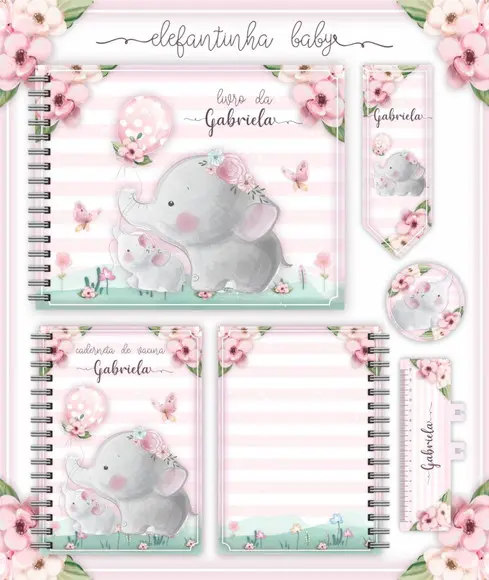 Arquivo Elefantinha Baby Livro do Bebê e Caderneta