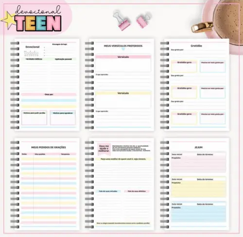 Arquivo Planner Devocional Teen Kids