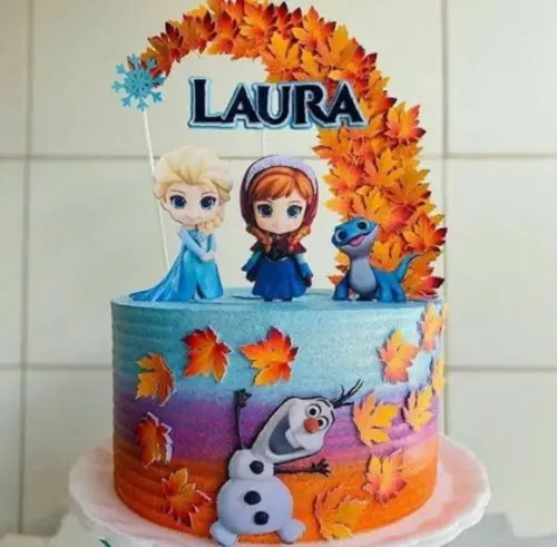 Arquivo Topo de Bolo Frozen Cute