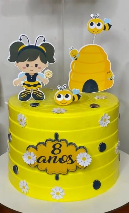 Arquivo Topo de Bolo Abelhinha Menina