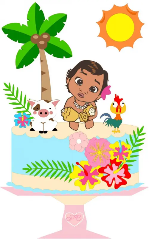 Arquivo topo de bolo moana